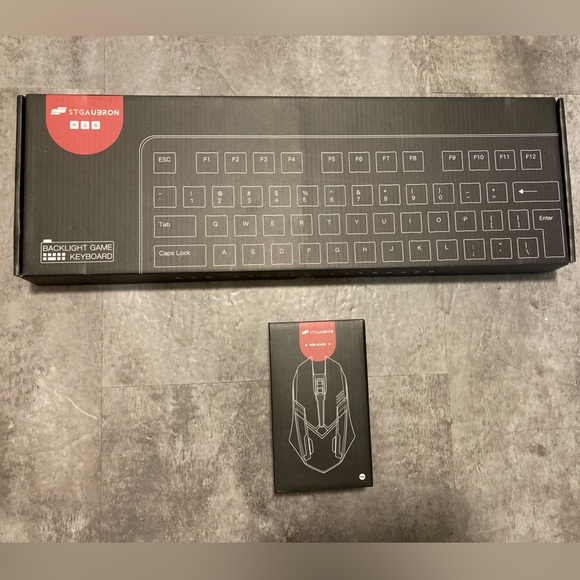 *BNIB* STGAubron Backlight Gaming Keybord and RGB Computer Mouse - Picture 1 of 3